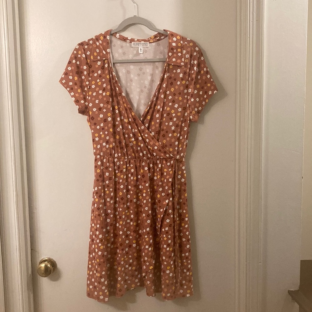 Planet Gold orange flowery dress